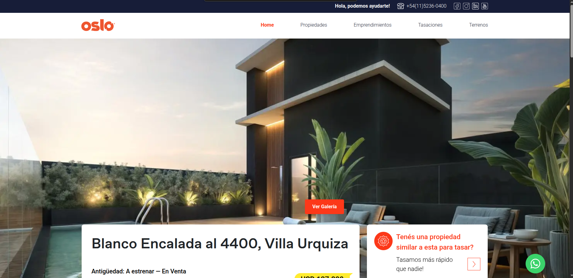 Ficha de detalle de una propiedad